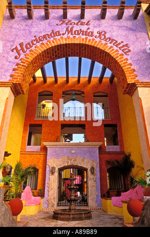 Mexique Playa del Carmen Vue extérieure de l'Hotel Hacienda Maria Bonita Banque D'Images