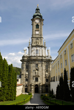 Tour baroque de Zwettl Abbaye, Waldviertel, Basse Autriche, Autriche Banque D'Images