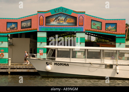 Belize City Belize Tourism Village boutiques croisière Banque D'Images