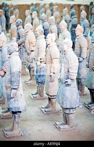 Chine XI AN l'armée de guerriers de terre cuite découverts dans le tombeau de Qin Shi Huang Banque D'Images