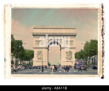 Arc de Triomphe Paris France Banque D'Images