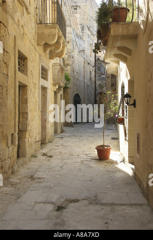 Petites Rues de Malte Vittoriosa Banque D'Images