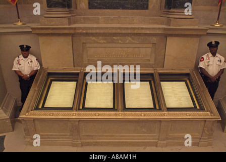 USA Washington DC Archives nationales Rotunda Constitution de l'United States Banque D'Images