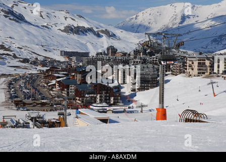 Station de ski Tignes, Val d'Isère, Piémont, France Banque D'Images