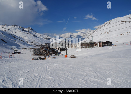 Station de ski Tignes, Val d'Isère, Piémont, France Banque D'Images