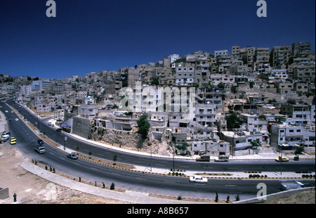 Vue générale d'Amman, en Jordanie. Banque D'Images