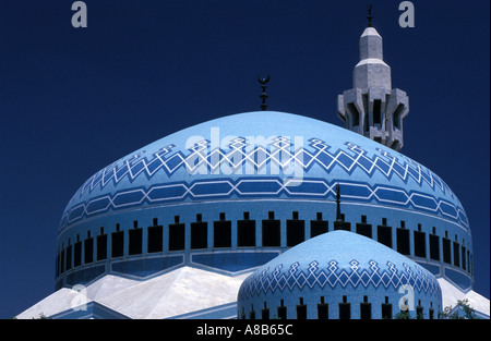 La Mosquée du Roi Abdullah, Amman, Jordanie. Banque D'Images