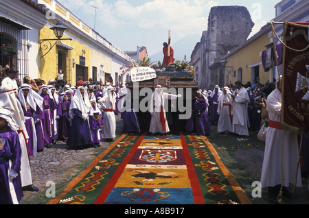 Sacatepequéz Guatemala Antigua Province Semaine Sainte Banque D'Images