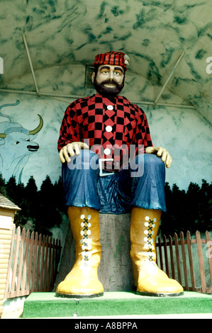 Minnesota Lake Country Paul Bunyan sculpture de Brainerd Banque D'Images