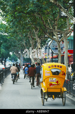 Chine Suzhou location et rickshaw Banque D'Images