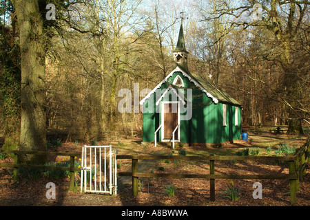 Église tsigane en woodland à Bramdean Hampshire le sud de l'Angleterre, Royaume-Uni Banque D'Images