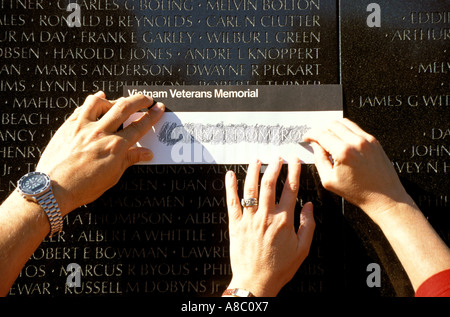 Washington DC au Vietnam Veterans Memorial Banque D'Images