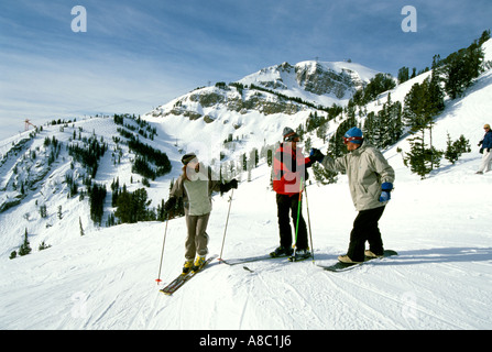 Wyoming Jackson Hole Mountain Ski alpin parution modèle Banque D'Images