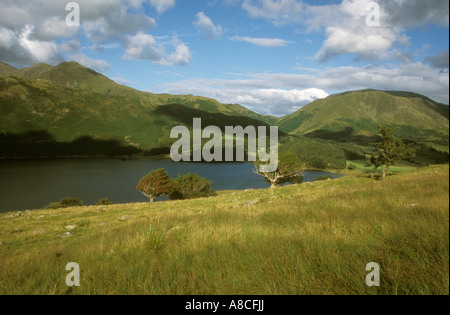 Voir l'échelle de force de l'autre côté de la lande à Crummock Water Valley, Lake District. Banque D'Images