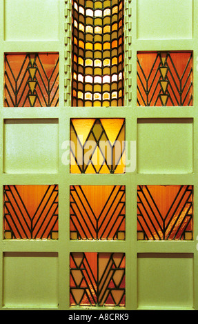 À partir de détails 78 Derngate Northampton chambre re modélisé par Charles Rennie Mackintosh Banque D'Images