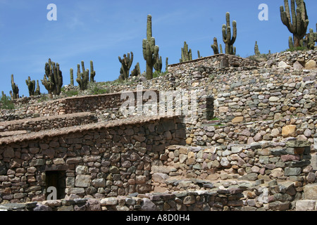 Des ruines indiennes à Pucara de Tilcara à Jujuy Argentine Amérique du Sud Banque D'Images