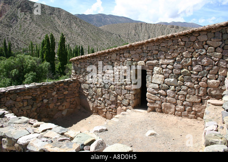 Des ruines indiennes à Pucara de Tilcara à Jujuy Argentine Amérique du Sud Banque D'Images