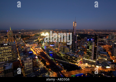 Vue aérienne de Melbourne lors des Jeux du Commonwealth de 2006 Banque D'Images