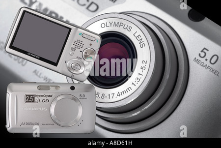 Appareil photo numérique Olympus composite Banque D'Images