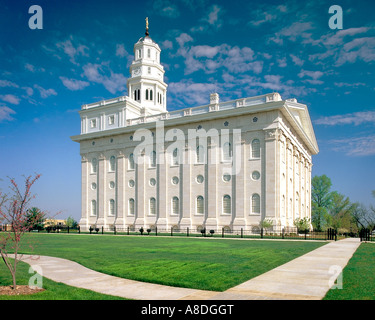 L'Église de Jésus-Christ des Saints des Derniers Jours du Temple de Nauvoo en Illinois Banque D'Images