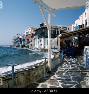 La ville de Mykonos Mykonos Grèce îles Grecques Banque D'Images