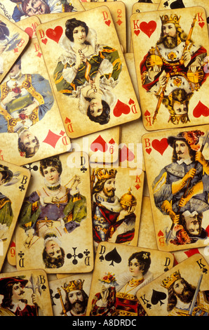 Ancien jeu de cartes Banque D'Images