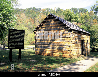 Bouton de Abraham Lincoln Creek Farm Hodgenville, Kentucky, USA Banque D'Images