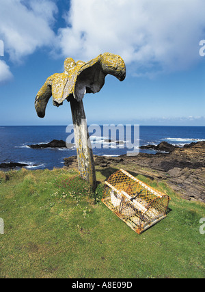 Os de baleine dh BIRSAY ORKNEY et os de baleine baleine creel Banque D'Images