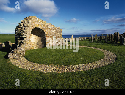 dh Église Saint-Nicolas ORPHIR ÉGLISE ORKNEY connue seulement Scottish Round kirk scala Banque D'Images