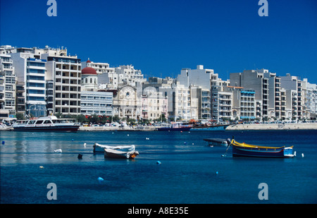 La crique de Sliema Bay MALTE Banque D'Images