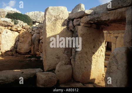 Temple de Mnajdra Malte Banque D'Images