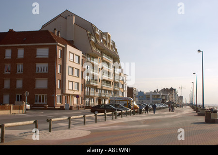 Le front de mer à Bray Dunes, Ile-de-France, France Banque D'Images