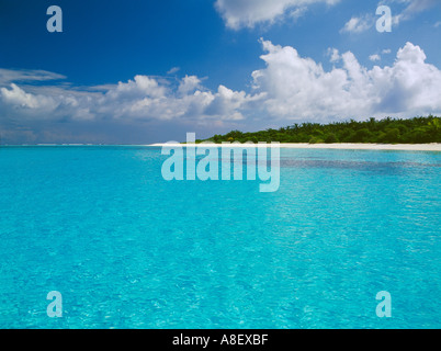 Îles Maldives océan Indien, l'atoll de Baa, plage Banque D'Images