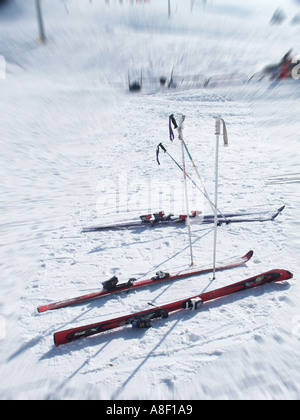 bâton de ski Banque D'Images