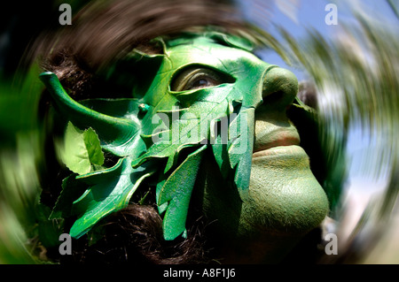 Green Man Pageant dans Pilton , Barnstaple Devon Banque D'Images