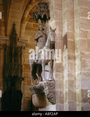 Géographie / voyage, Allemagne, Bavière, Bamberg, Églises, cathédrale, construite en 1237, l'UNESCO, Patrimoine Mondial de l'UNESCO, pierre, figure, h Banque D'Images