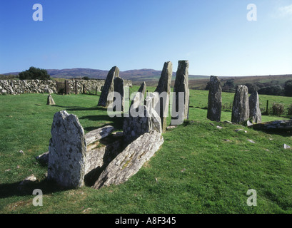dh Cairn Holy KIRKDALE GLEN DUMFRIES Chambered Bargrennan néolithique Clyde cairn entrée pierre piliers dalle enterrement tombeau hennage dalles Banque D'Images