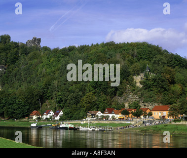 Géographie / voyage, Allemagne, Saxe, Rathen, vues sur la ville / paysages urbains, ville, vallée de l'Elbe, Elbe, Bastei, des montagnes de grès de l'Elbe, Additional-Rights Clearance-Info-Not-Available- Banque D'Images