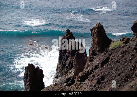 Ligne de falaise de la côte de La Palma Banque D'Images