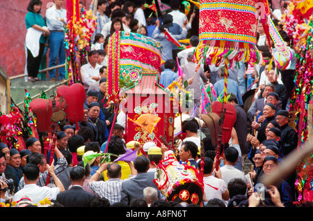 Festival de Tin Hau Tapmun Nouveaux Territoires de l'île de Hong Kong, Chine Banque D'Images