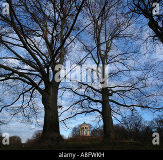 Monopterus en hiver lumière jardin Anglais Allemagne Bavière Munich Banque D'Images