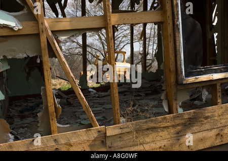 Chambre d'être rasé pour la construction d'une nouvelle maison Banque D'Images