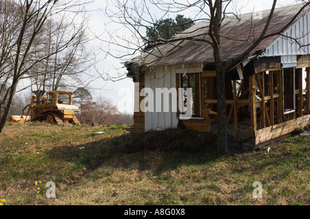 Chambre d'être rasé pour la construction d'une nouvelle maison Banque D'Images