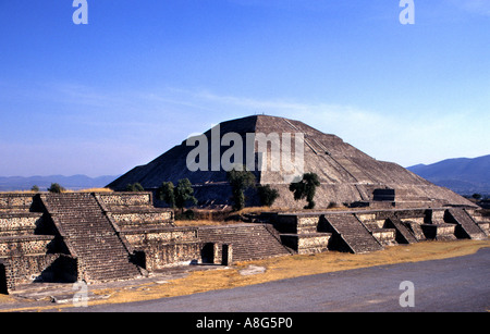 Oaxaca Monte Alban Mexique pyramides pyramide Zapotèques Banque D'Images