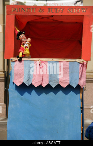 Punch Judy show à la collecte de Northumbrie Morpeth 14 avril 2007 Banque D'Images