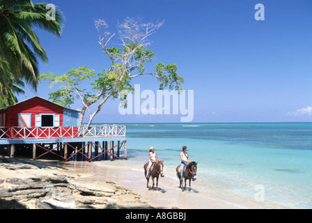 Plage. République dominicaine. West indies Banque D'Images