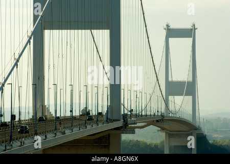 Severn Bridge, Avon, Royaume-Uni. Banque D'Images