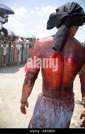 Flagellants, Vendredi Saint Lenten Rites, San Pedro Cutud, San Fernando, Philippines Banque D'Images