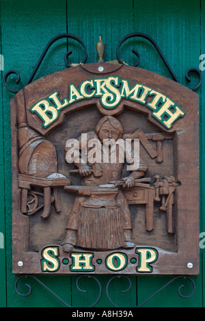 Blacksmith Shop Sign Amish Farm and House Lancaster en Pennsylvanie Banque D'Images