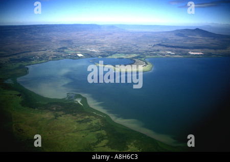 Vue aérienne du lac Naivasha Kenya Afrique de l'Est Banque D'Images